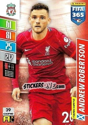 Sticker Andrew Robertson - FIFA 365: 2021-2022. Adrenalyn XL n. 39 - Panini