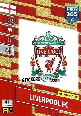 Sticker Club Badge - FIFA 365: 2021-2022. Adrenalyn XL n. 41 - Panini
