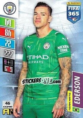 Sticker Ederson - FIFA 365: 2021-2022. Adrenalyn XL n. 46 - Panini