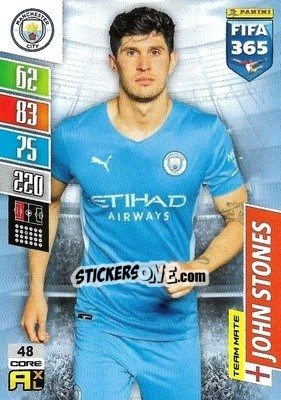 Sticker John Stones - FIFA 365: 2021-2022. Adrenalyn XL n. 48 - Panini