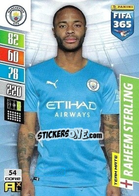 Sticker Raheem Sterling - FIFA 365: 2021-2022. Adrenalyn XL n. 54 - Panini