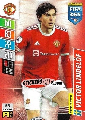 Sticker Victor Lindelöf - FIFA 365: 2021-2022. Adrenalyn XL n. 55 - Panini