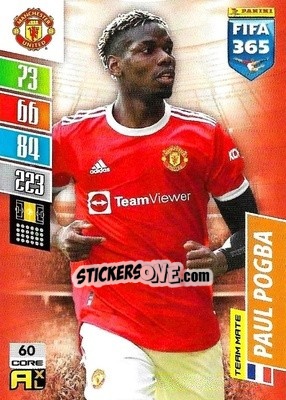 Sticker Paul Pogba - FIFA 365: 2021-2022. Adrenalyn XL n. 60 - Panini
