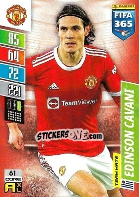 Sticker Edinson Cavani - FIFA 365: 2021-2022. Adrenalyn XL n. 61 - Panini