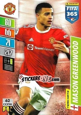 Sticker Mason Greenwood - FIFA 365: 2021-2022. Adrenalyn XL n. 62 - Panini