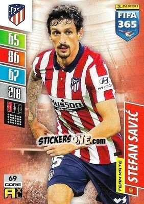 Sticker Stefan Savic - FIFA 365: 2021-2022. Adrenalyn XL n. 69 - Panini