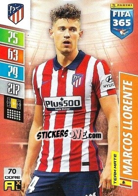 Sticker Marcos Llorente - FIFA 365: 2021-2022. Adrenalyn XL n. 70 - Panini