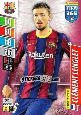 Sticker Clément Lenglet - FIFA 365: 2021-2022. Adrenalyn XL n. 74 - Panini
