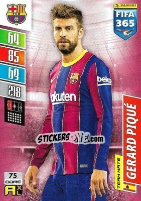 Sticker Gerard Piqué - FIFA 365: 2021-2022. Adrenalyn XL n. 75 - Panini