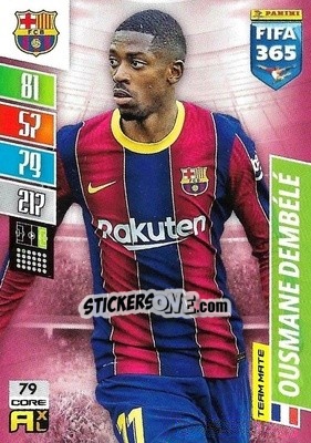Sticker Ousmane Dembélé - FIFA 365: 2021-2022. Adrenalyn XL n. 79 - Panini