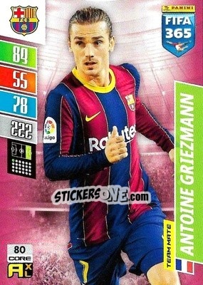 Sticker Antoine Griezmann - FIFA 365: 2021-2022. Adrenalyn XL n. 80 - Panini