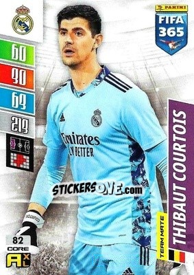 Sticker Thibaut Courtois - FIFA 365: 2021-2022. Adrenalyn XL - Panini