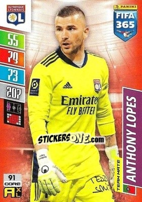 Sticker Anthony Lopes - FIFA 365: 2021-2022. Adrenalyn XL n. 91 - Panini