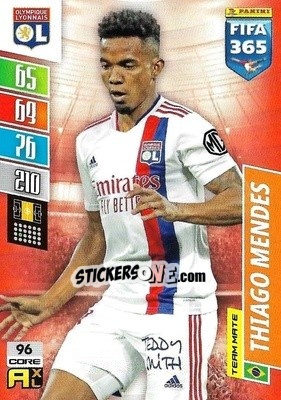 Sticker Thiago Mendes - FIFA 365: 2021-2022. Adrenalyn XL n. 96 - Panini