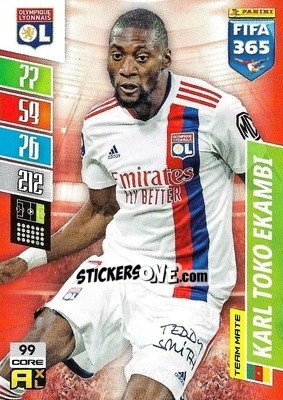 Sticker Karl Toko Ekambi - FIFA 365: 2021-2022. Adrenalyn XL - Panini
