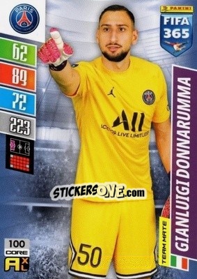 Sticker Gianluigi Donnarumma - FIFA 365: 2021-2022. Adrenalyn XL n. 100 - Panini