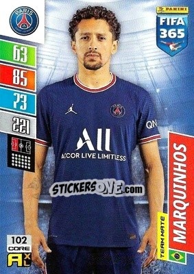 Sticker Marquinhos - FIFA 365: 2021-2022. Adrenalyn XL n. 102 - Panini