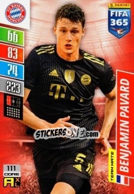 Sticker Benjamin Pavard - FIFA 365: 2021-2022. Adrenalyn XL n. 111 - Panini