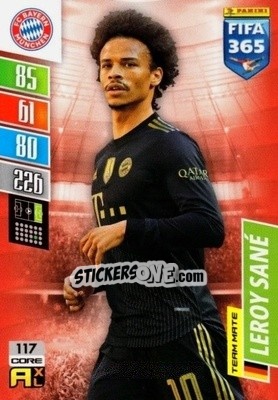 Sticker Leroy Sané - FIFA 365: 2021-2022. Adrenalyn XL n. 117 - Panini