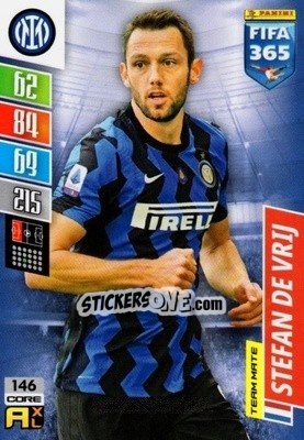 Figurina Stefan de Vrij - FIFA 365: 2021-2022. Adrenalyn XL - Panini