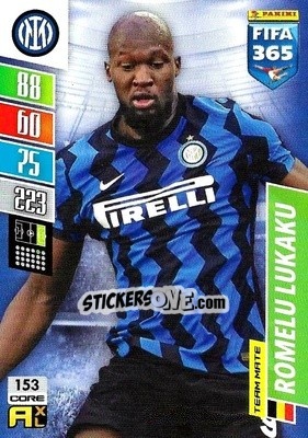 Sticker Romelu Lukaku - FIFA 365: 2021-2022. Adrenalyn XL n. 153 - Panini