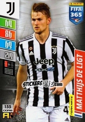 Sticker Matthijs de Ligt - FIFA 365: 2021-2022. Adrenalyn XL n. 155 - Panini