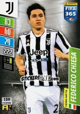 Sticker Federico Chiesa - FIFA 365: 2021-2022. Adrenalyn XL n. 159 - Panini