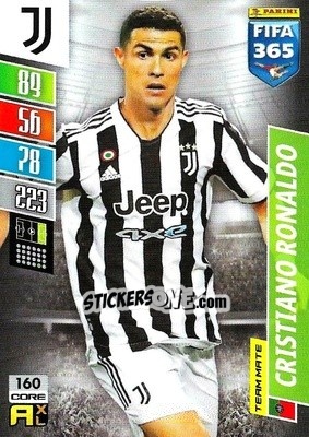 Sticker Cristiano Ronaldo - FIFA 365: 2021-2022. Adrenalyn XL n. 160 - Panini