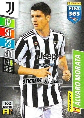 Sticker Álvaro Morata - FIFA 365: 2021-2022. Adrenalyn XL n. 162 - Panini