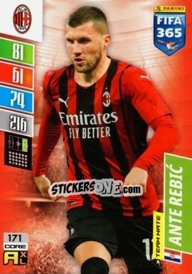 Sticker Ante Rebic - FIFA 365: 2021-2022. Adrenalyn XL n. 171 - Panini