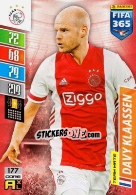 Sticker Davy Klaassen - FIFA 365: 2021-2022. Adrenalyn XL n. 177 - Panini