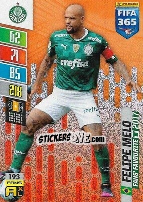 Sticker Felipe Melo - FIFA 365: 2021-2022. Adrenalyn XL n. 193 - Panini