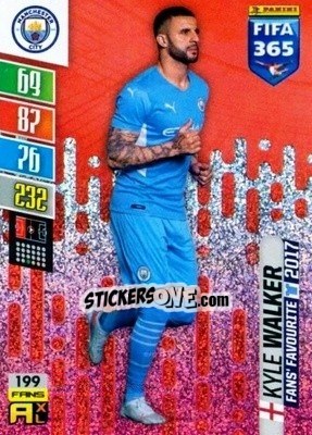 Sticker Kyle Walker - FIFA 365: 2021-2022. Adrenalyn XL n. 199 - Panini
