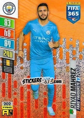 Sticker Riyad Mahrez - FIFA 365: 2021-2022. Adrenalyn XL n. 202 - Panini