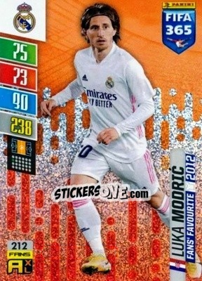 Sticker Luka Modric - FIFA 365: 2021-2022. Adrenalyn XL n. 212 - Panini