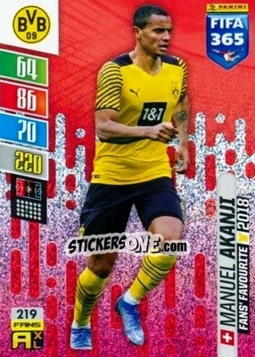 Sticker Manuel Akanji - FIFA 365: 2021-2022. Adrenalyn XL - Panini