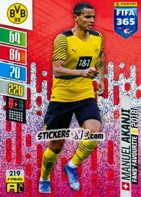 Sticker Manuel Akanji - FIFA 365: 2021-2022. Adrenalyn XL n. 219 - Panini