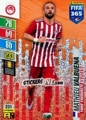 Sticker Mathieu Valbuena - FIFA 365: 2021-2022. Adrenalyn XL n. 221 - Panini