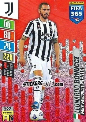 Sticker Leonardo Bonucci - FIFA 365: 2021-2022. Adrenalyn XL n. 227 - Panini