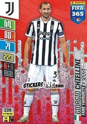 Sticker Giorgio Chiellini - FIFA 365: 2021-2022. Adrenalyn XL n. 228 - Panini