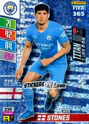 Sticker John Stones - FIFA 365: 2021-2022. Adrenalyn XL - Panini
