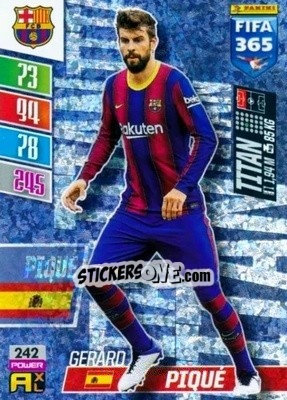 Sticker Gerard Piqué - FIFA 365: 2021-2022. Adrenalyn XL n. 242 - Panini
