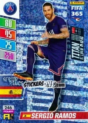 Sticker Sergio Ramos - FIFA 365: 2021-2022. Adrenalyn XL n. 246 - Panini