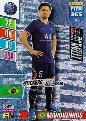 Sticker Marquinhos - FIFA 365: 2021-2022. Adrenalyn XL n. 247 - Panini