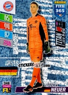 Sticker Manuel Neuer - FIFA 365: 2021-2022. Adrenalyn XL n. 248 - Panini