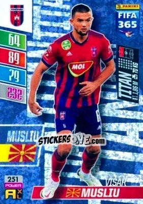 Sticker Visar Musliu - FIFA 365: 2021-2022. Adrenalyn XL n. 251 - Panini
