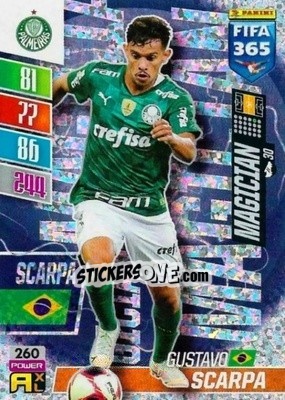 Figurina Gustavo Scarpa - FIFA 365: 2021-2022. Adrenalyn XL - Panini