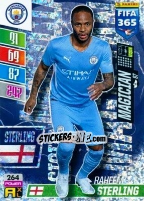 Sticker Raheem Sterling - FIFA 365: 2021-2022. Adrenalyn XL n. 264 - Panini