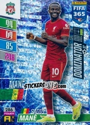 Sticker Sadio Mané - FIFA 365: 2021-2022. Adrenalyn XL n. 286 - Panini