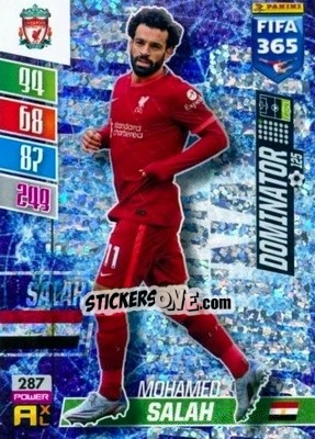 Sticker Mohamed Salah - FIFA 365: 2021-2022. Adrenalyn XL n. 287 - Panini